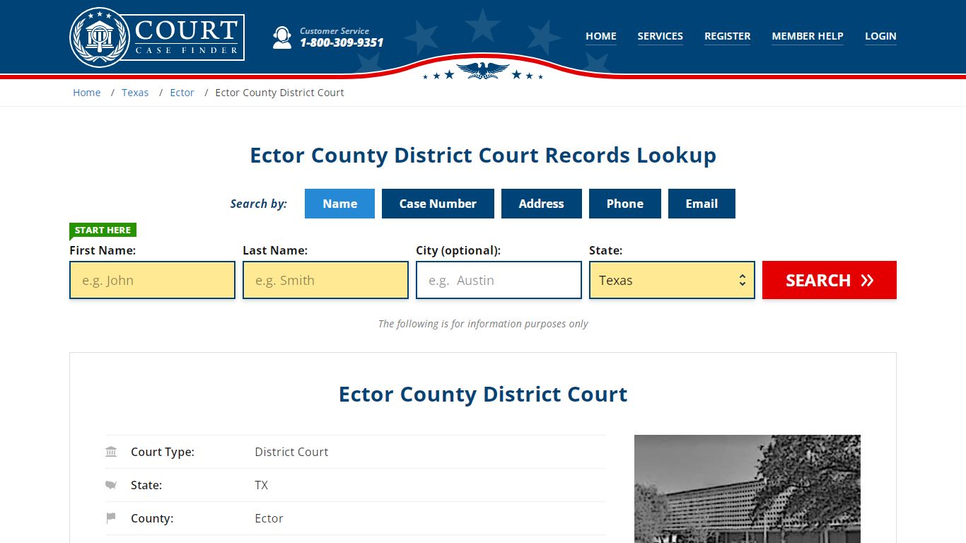 Ector County District Court Records Lookup - CourtCaseFinder.com